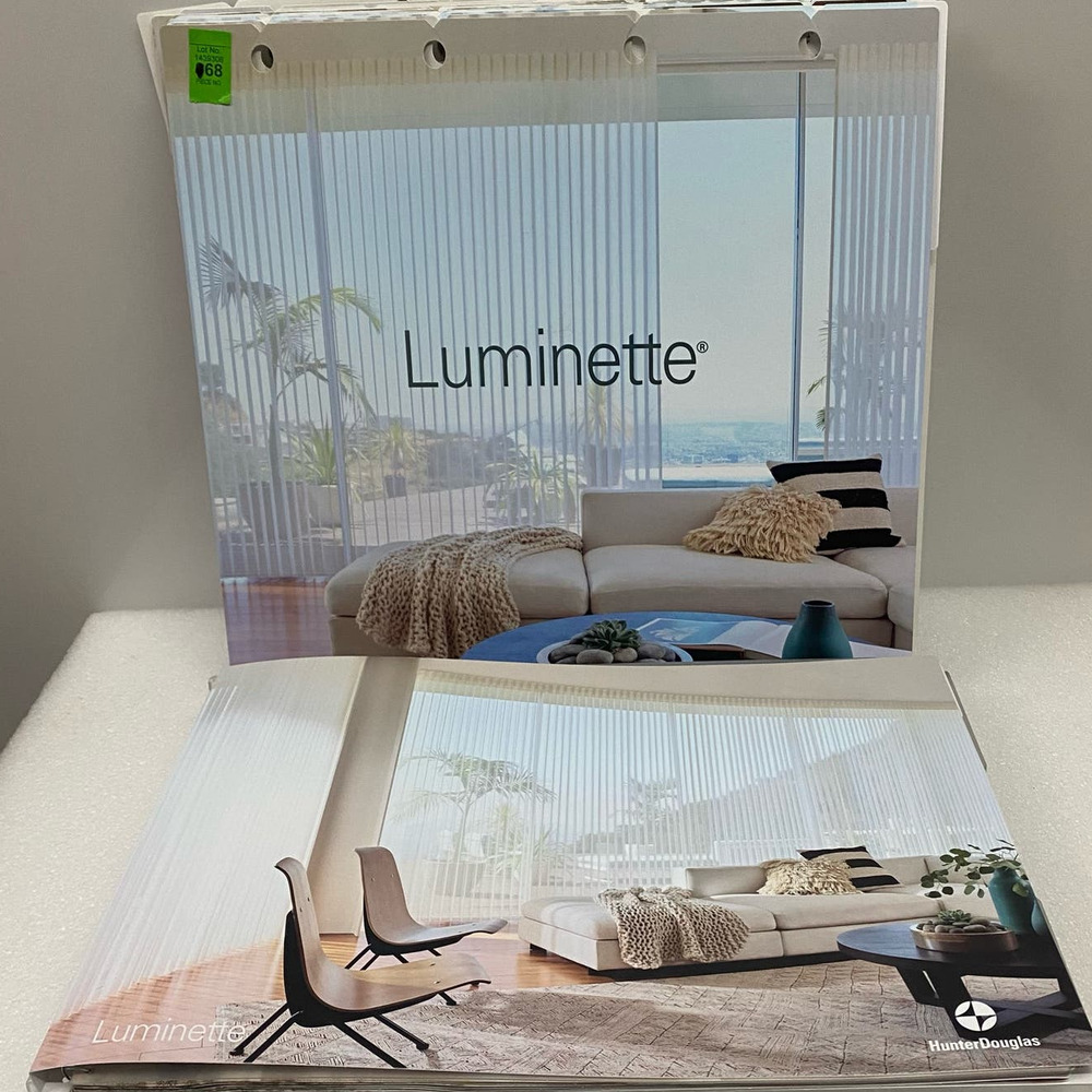 Hunter Douglas Luminette privacy sheers samples book only ( no folder case)